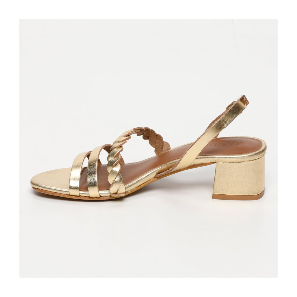 Saranda Heeled Sandals - Gold
