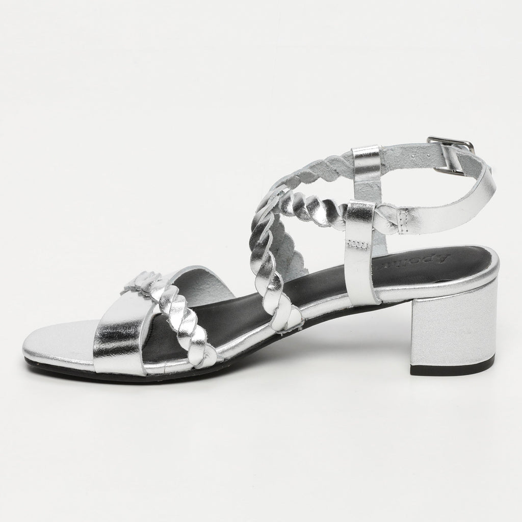 Apolina - Janina Heeled Sandals - Silver