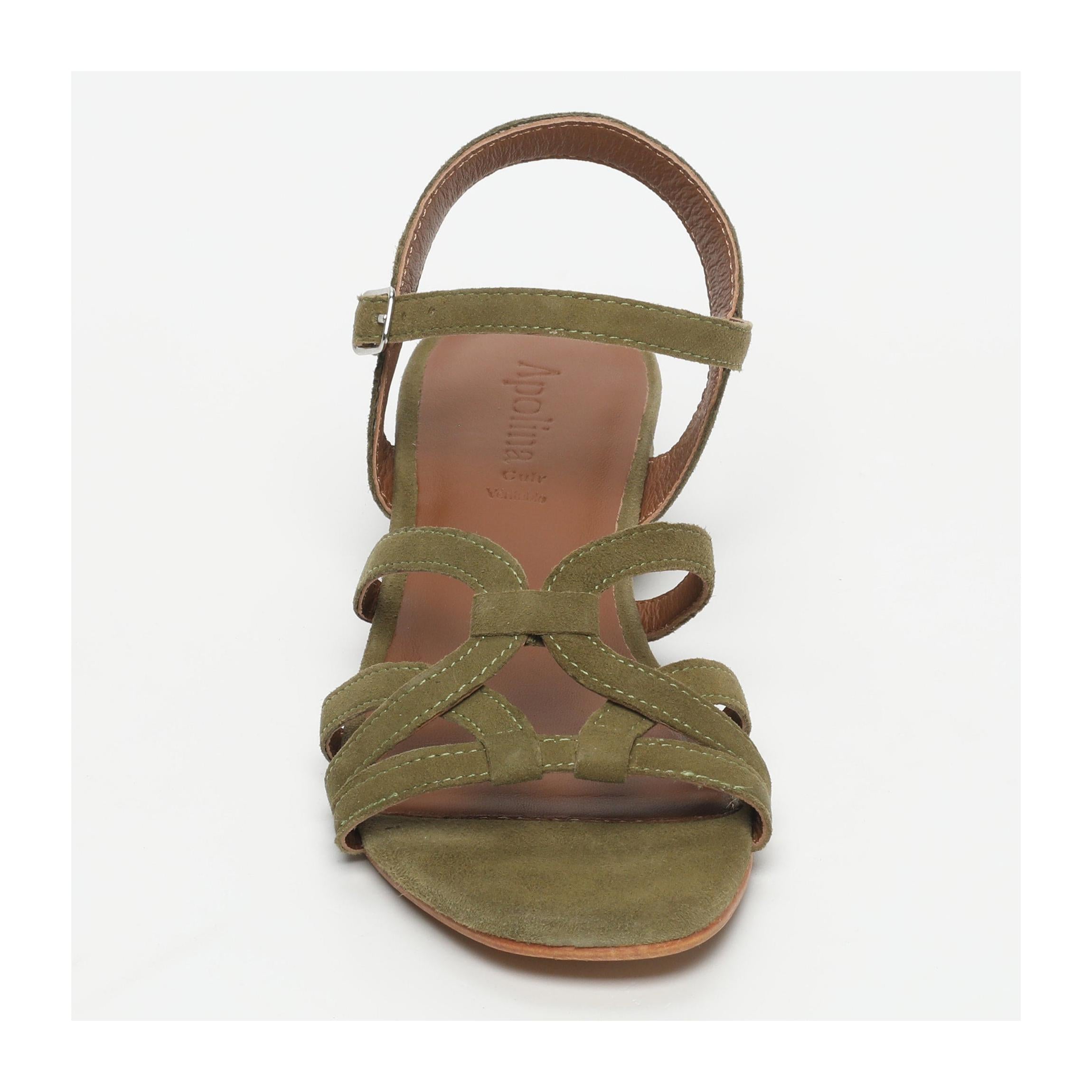 Korcula Low-Heeled Sandals - Green