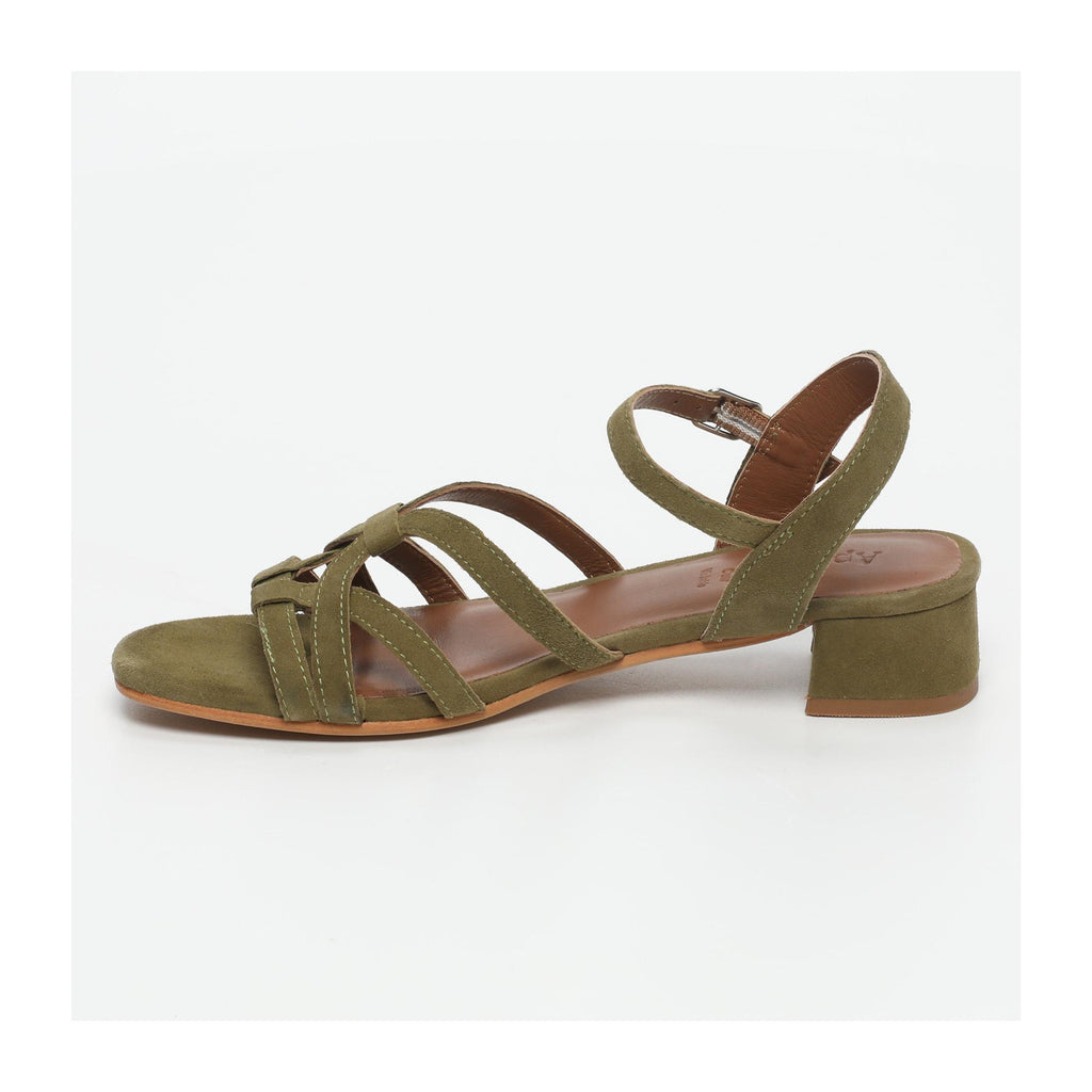 Korcula Low-Heeled Sandals - Green
