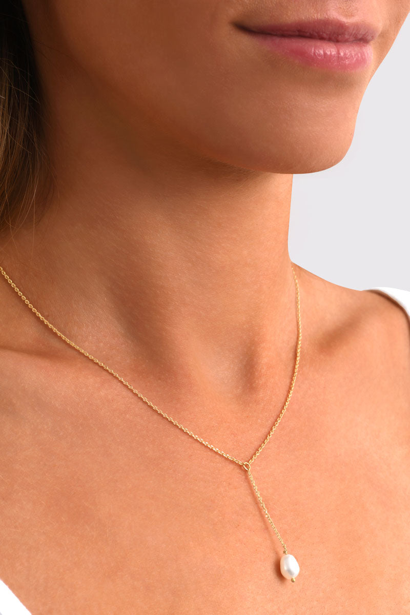 Collier Longues Ariel Perle Rose