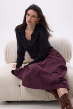 Polo – Cachemire Brossé Arielle - Noir - Femme