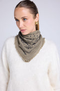 Echarpe Bandana Unisexe 54*54 Arizona En Cachemire - Vert Khaki Noir