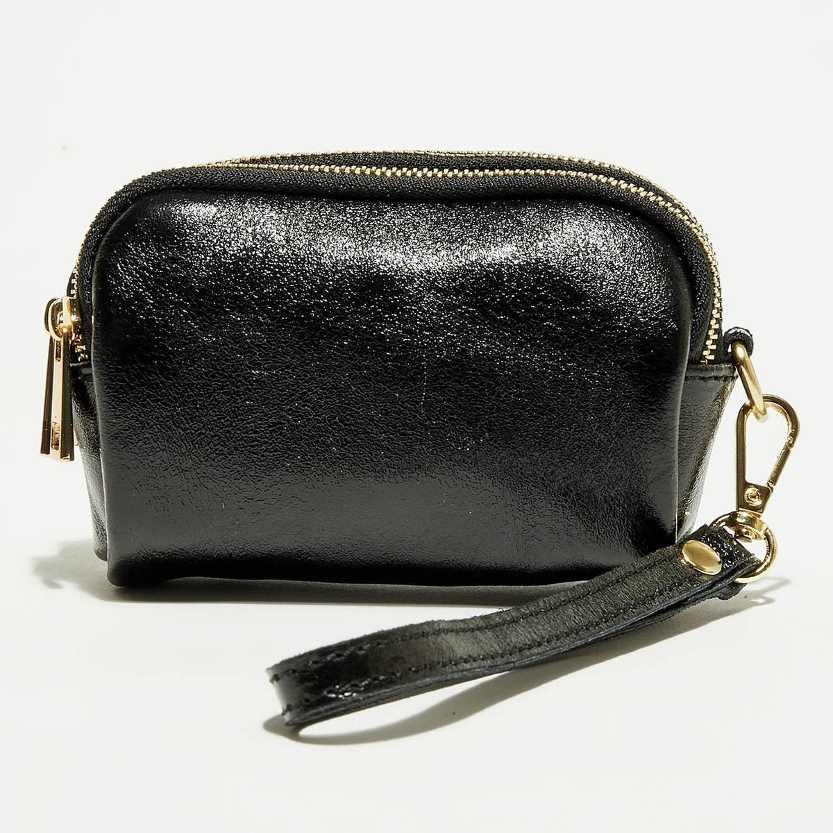 Pequeña marroquinería dorada - Negro
