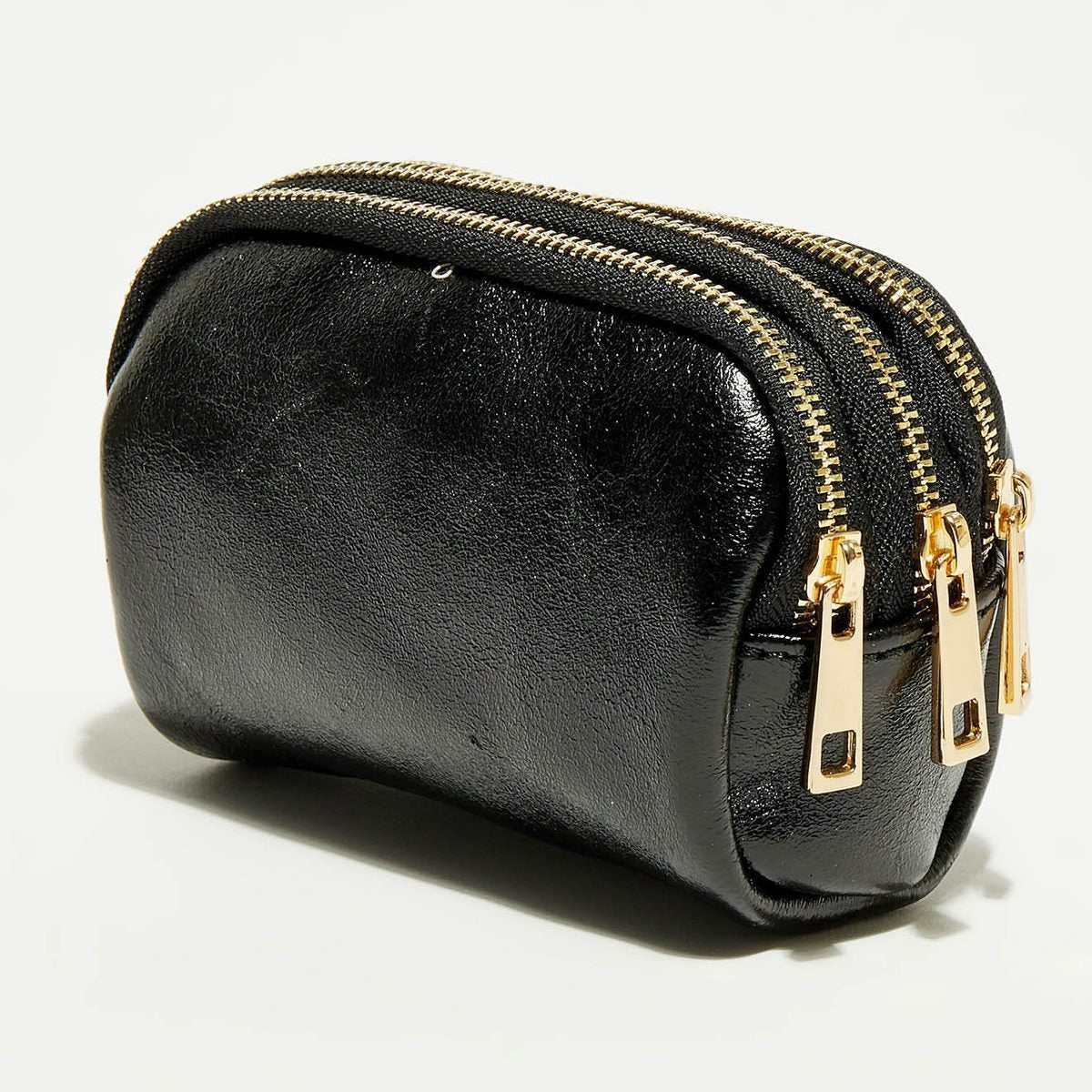 Pequeña marroquinería dorada - Negro