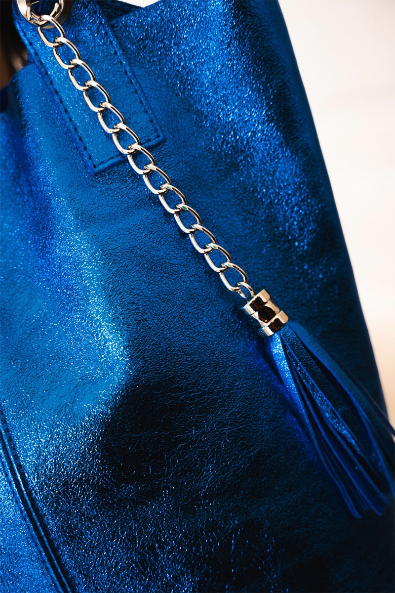 Sac À Main Yana - Bleu Metallique