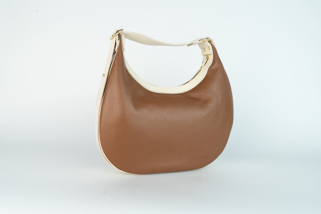 Siana Crossbody Bag - Off White/Camel