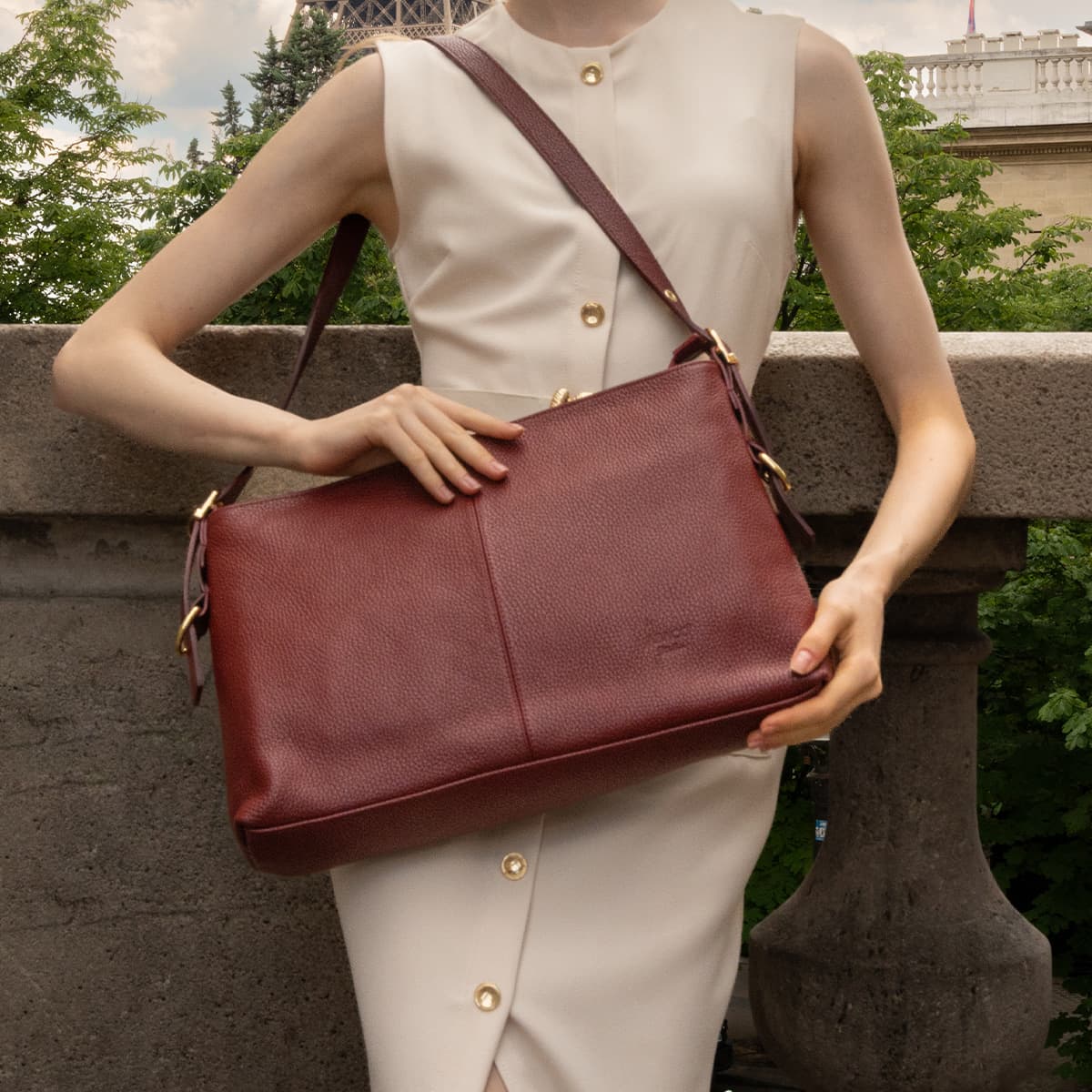 Zita Shoulder Bag - Burgundy