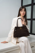 Sac En Bandoulière Vera Suede - Moka