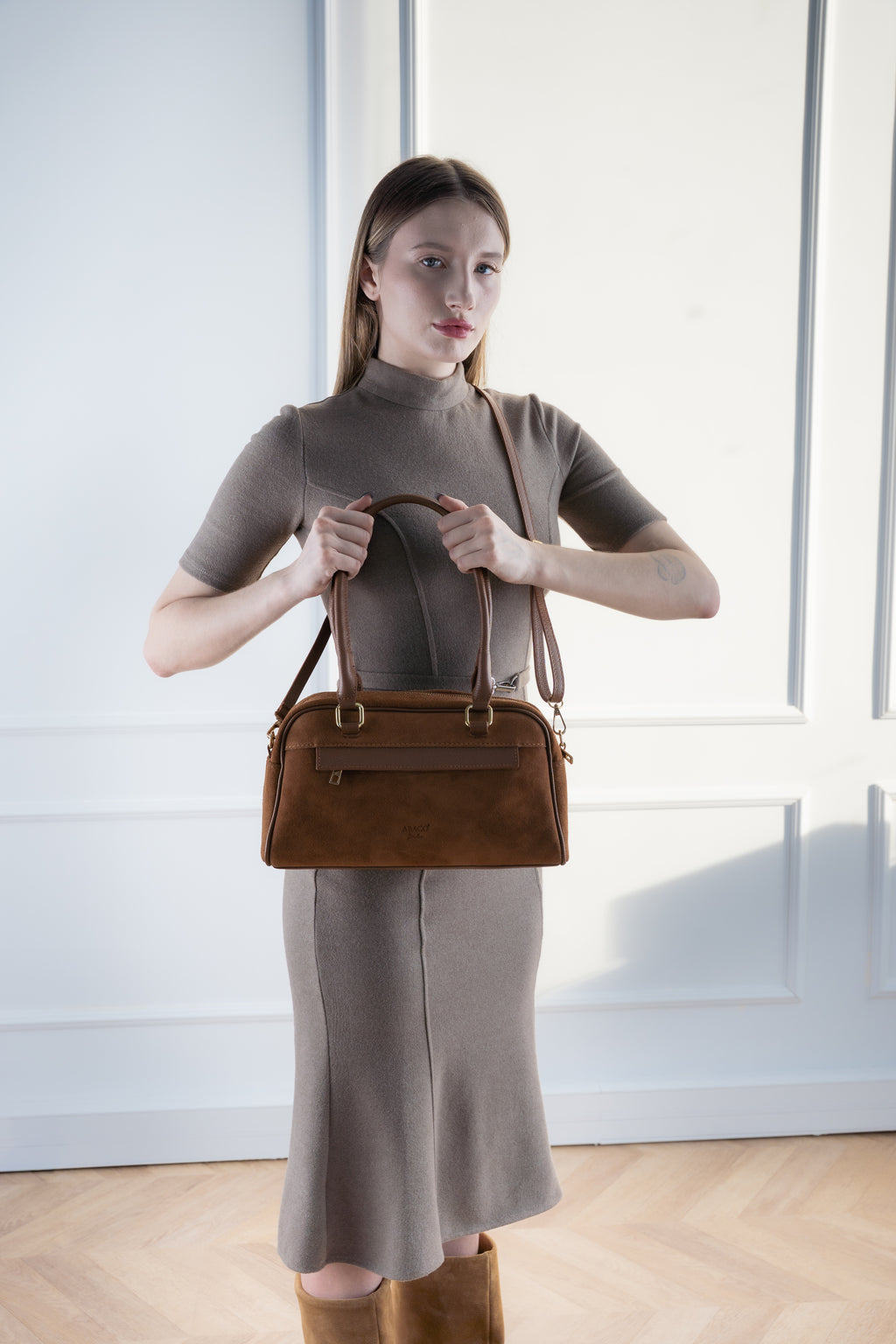 Bolso de hombro Drew - Camel