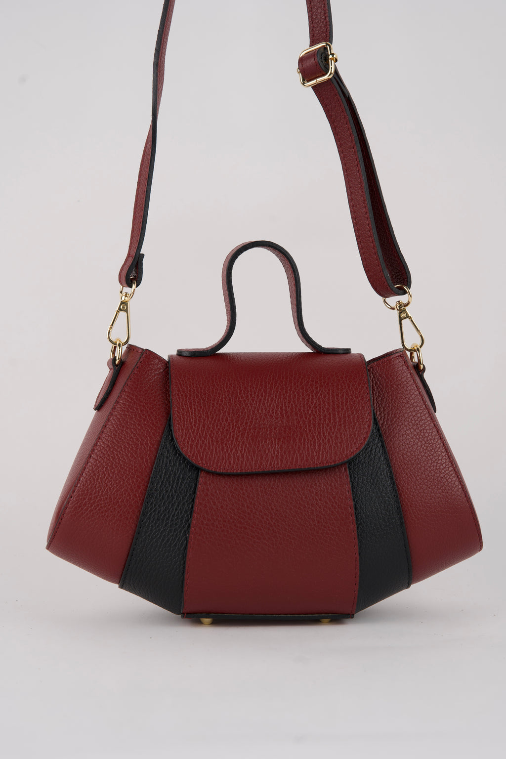 Sac à Bandoulière - Lara - Bordeaux + Noir