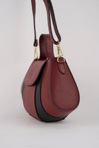 Sac à Bandoulière - Lara - Bordeaux + Noir