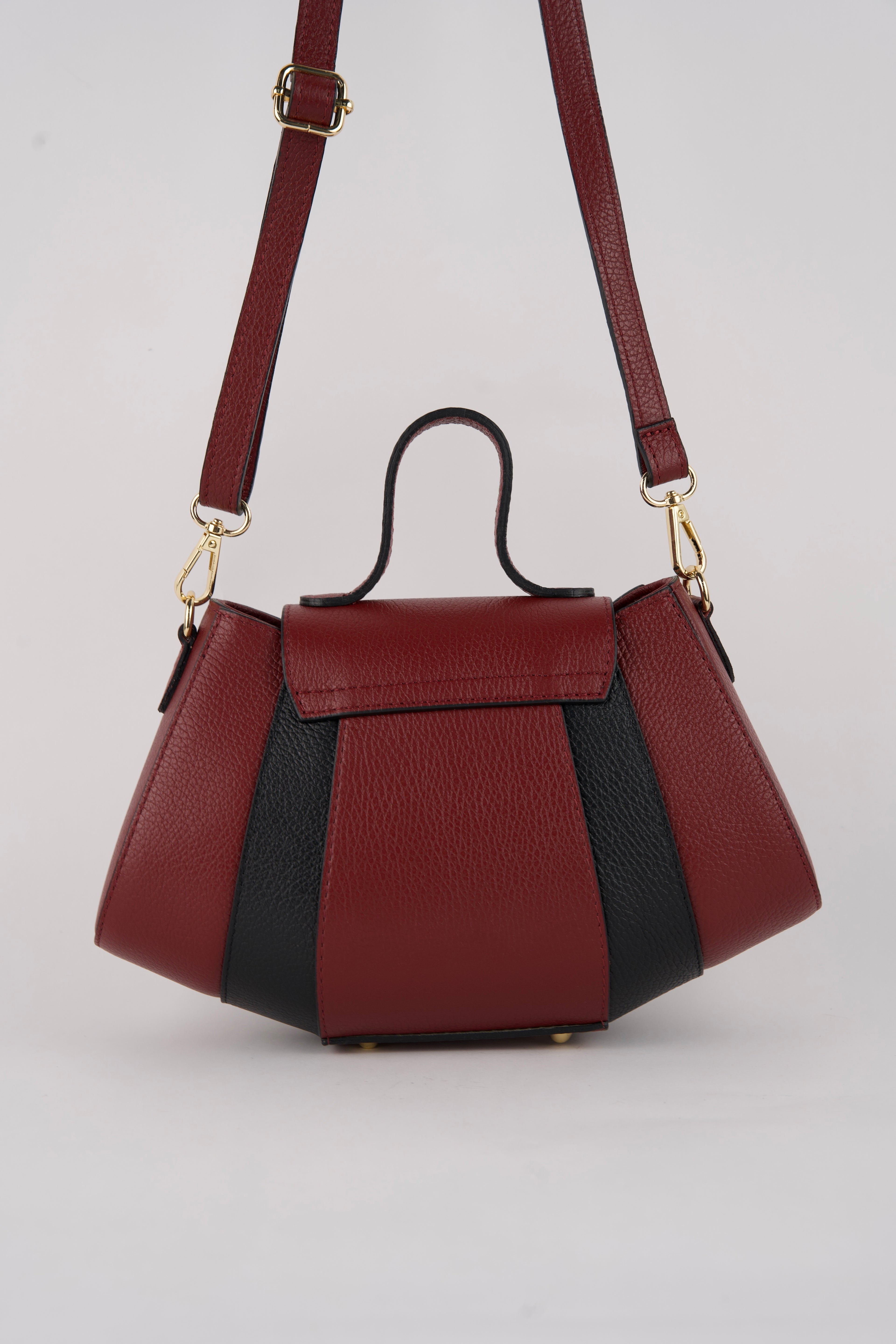 Sac à Bandoulière - Lara - Bordeaux + Noir