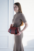 Sac à Bandoulière - Lara - Bordeaux + Noir