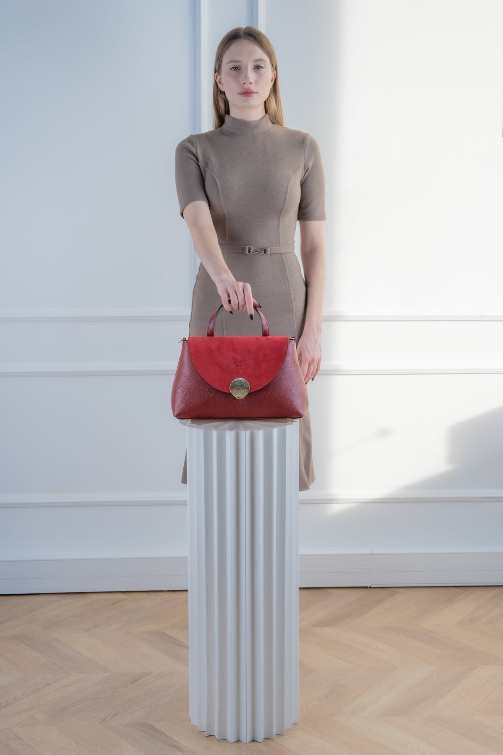Bolso de hombro Row - Burdeos