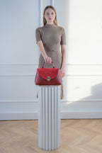 Bolso de hombro Row - Burdeos