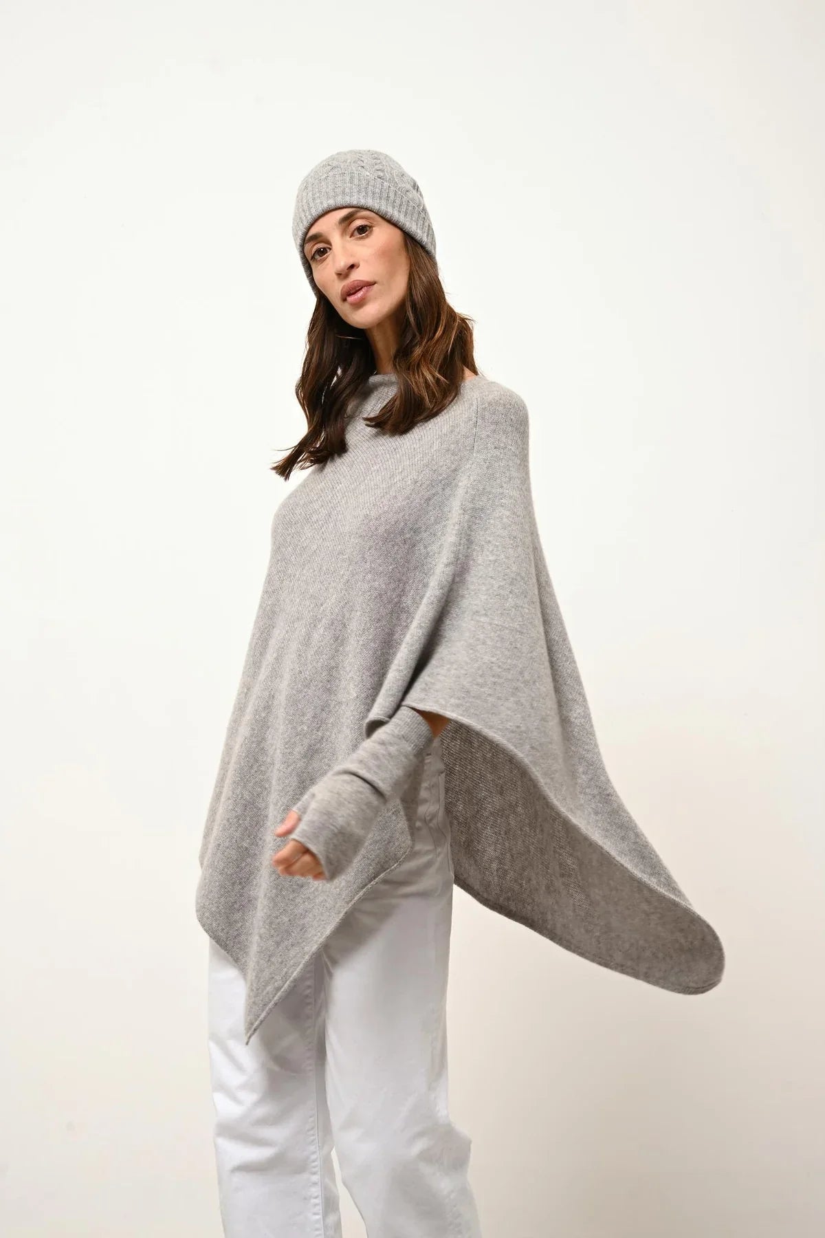 Poncho 4 Hilos - Ashley - Heather Cloud