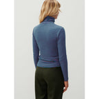 Striped Roll-Neck T-Shirt - Tricolour Stripes - Women