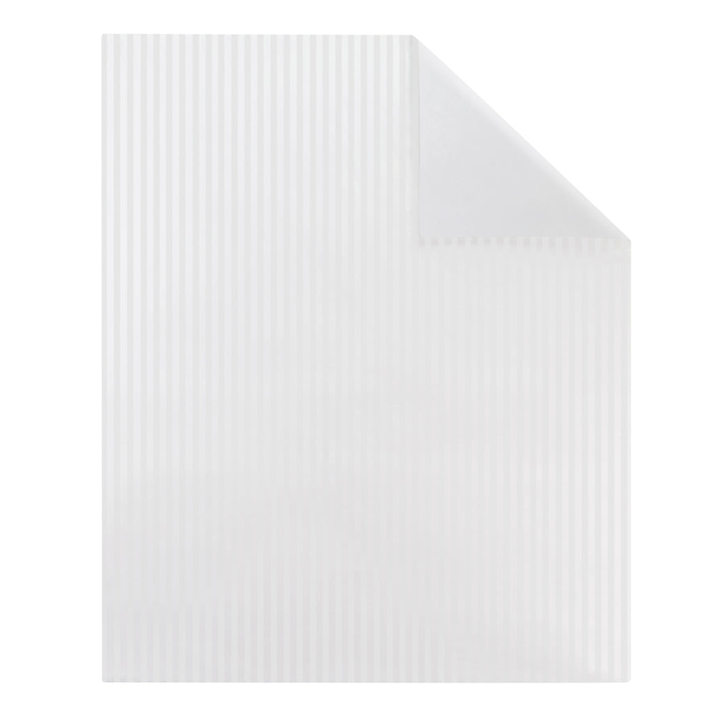 Satin Uni Jacquard - Housse de Couette - Blanc