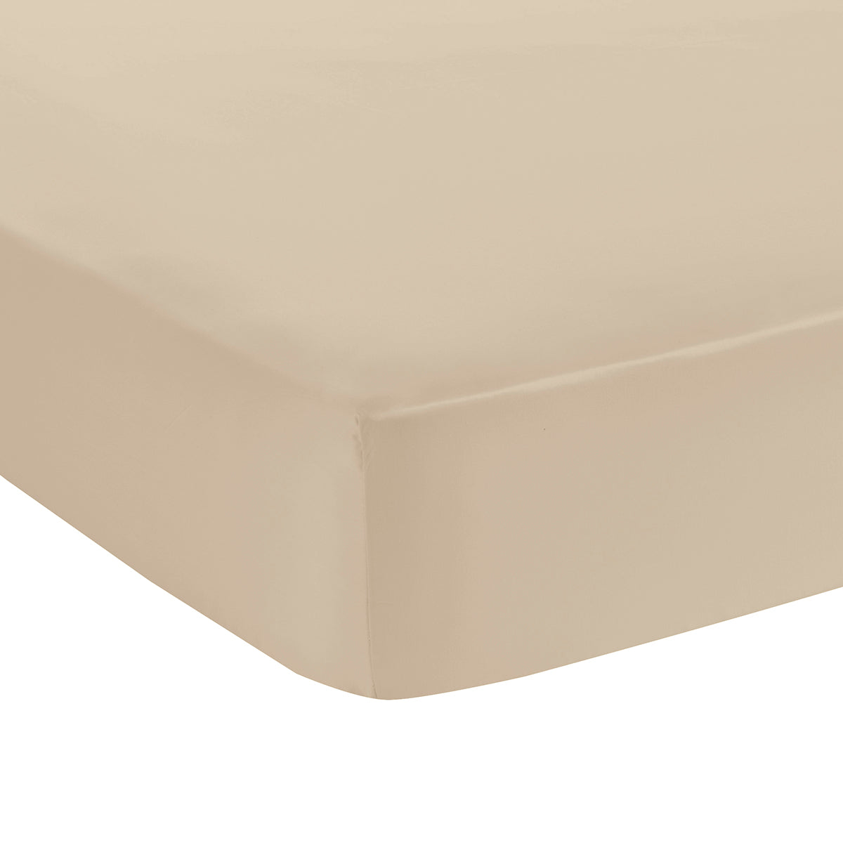 Satin Uni Jacquard - Sábana Bajera - Grège