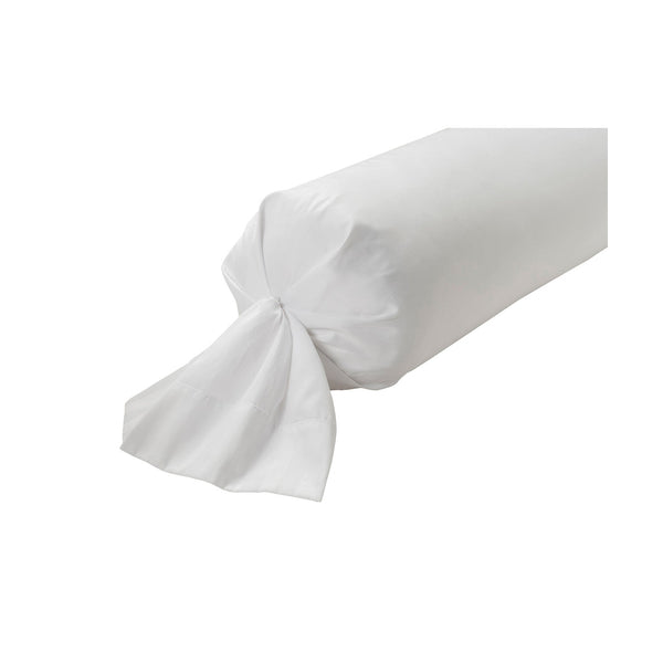 Plain Jacquard Sateen - Bolster Pillowcase - White