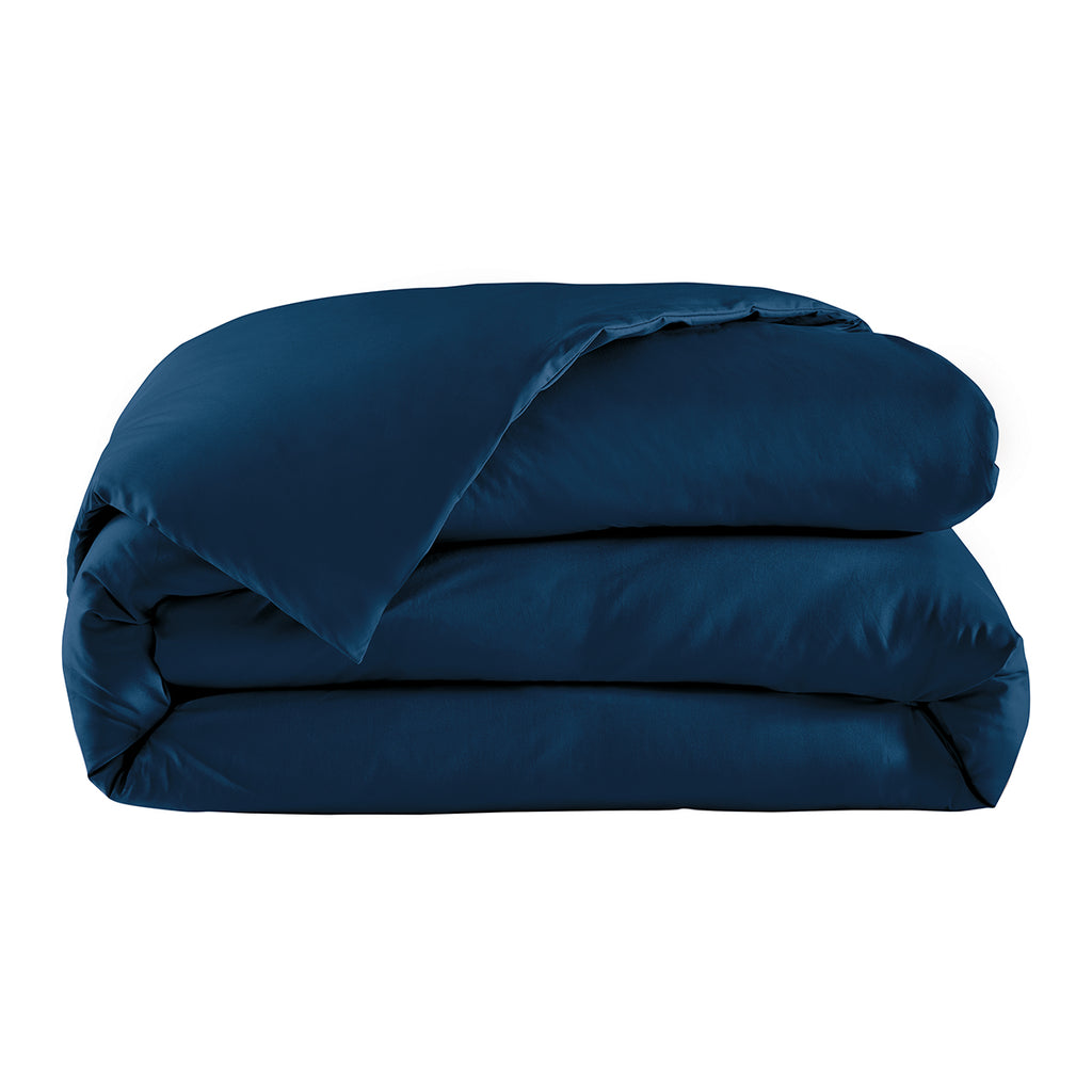Percale Unie - Housse de Couette - Bleu Nuit