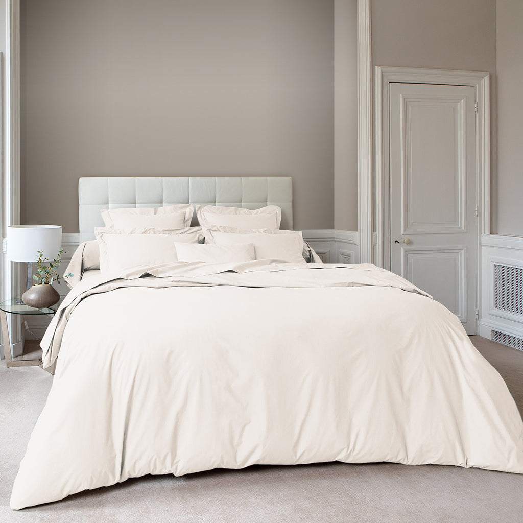 Percale Unie - Housse de Couette - Ivoire