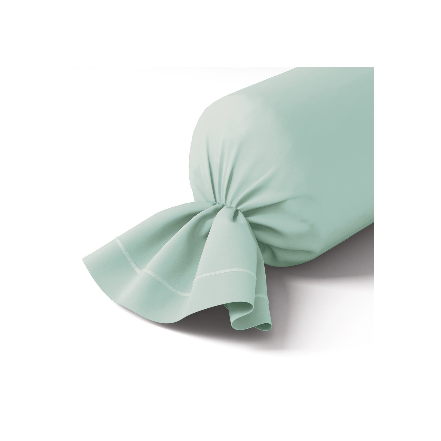 Percale Unie - Funda de almohada cilíndrica - Verde agua
