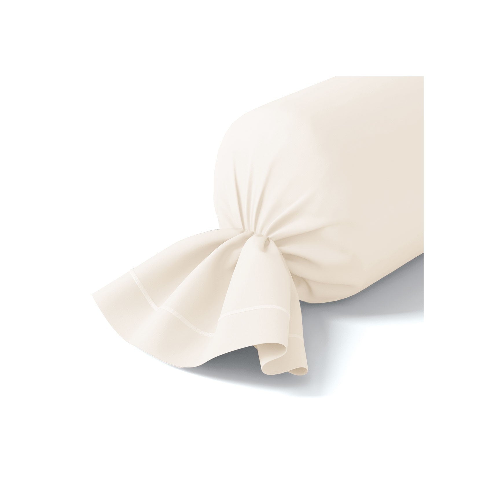 Percale Unie - Funda de Almohada Cilíndrica - Marfil