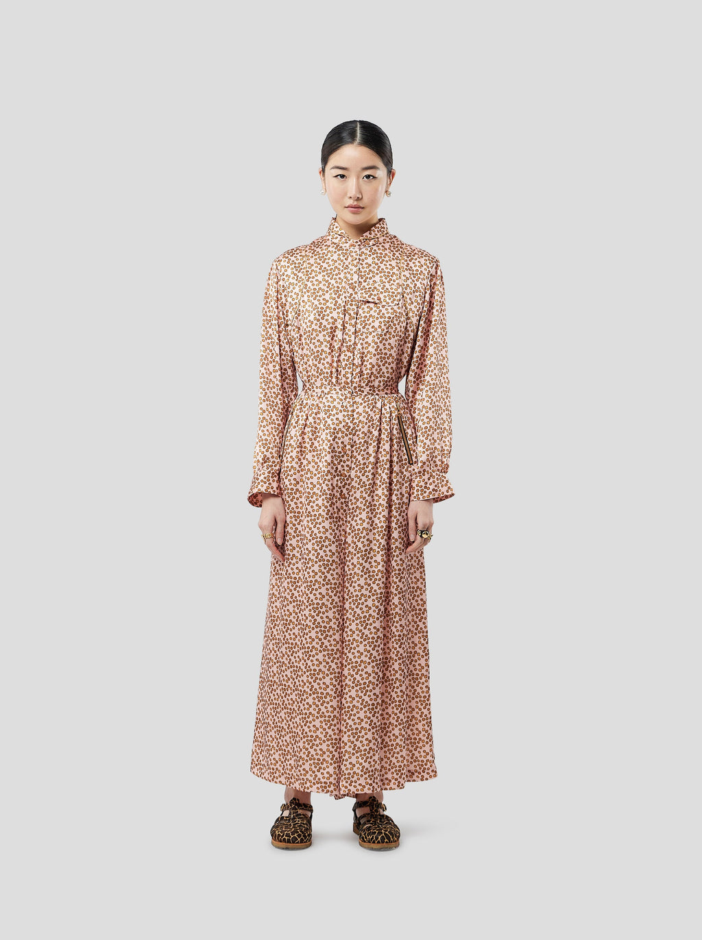 Doll Trousers in Powder Messy Dots Print