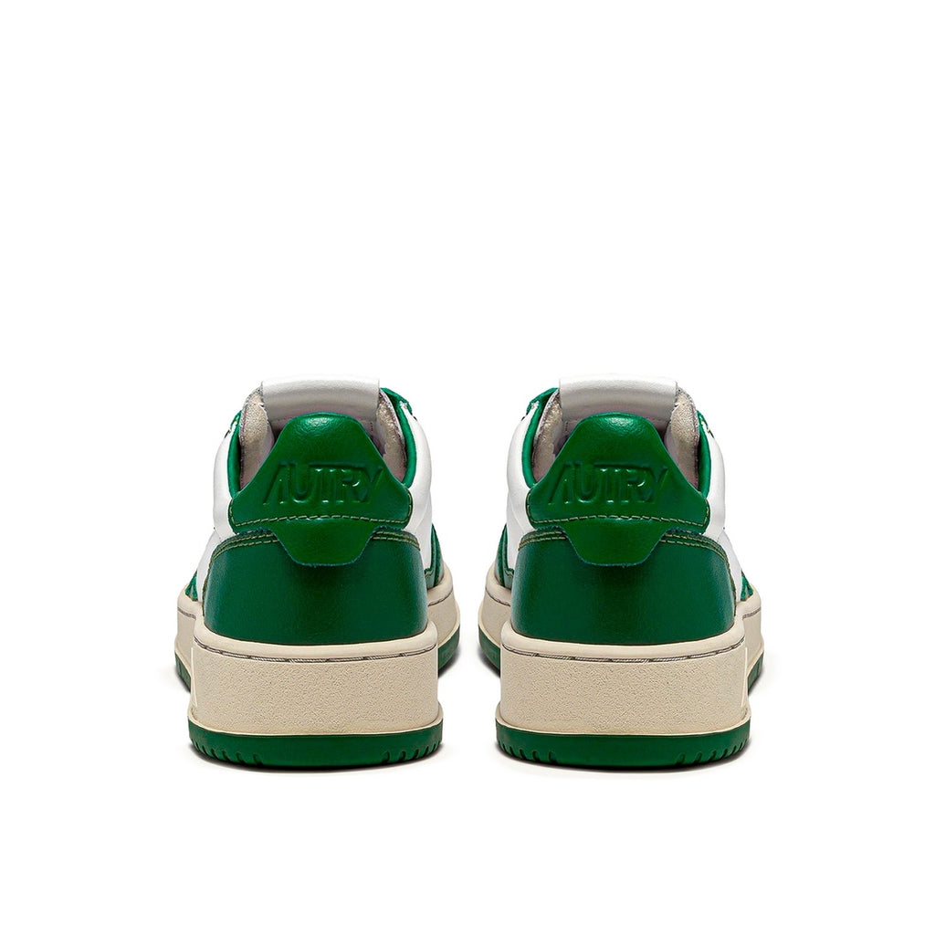 Autry Medalist Leather Low Green White - Wit;Groen