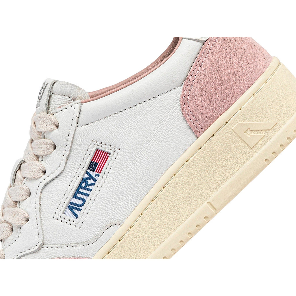 Autry Medalist Leather Low White Powder (W) - White
