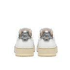 Autry Medalist Leather Low White Silver (W) - White