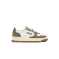 Autry Medalist Leather Low White Covert Green (W) - White