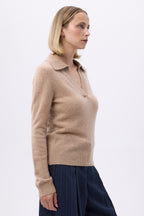 Polotröja med krage F Aurore - Krämbeige - Dam