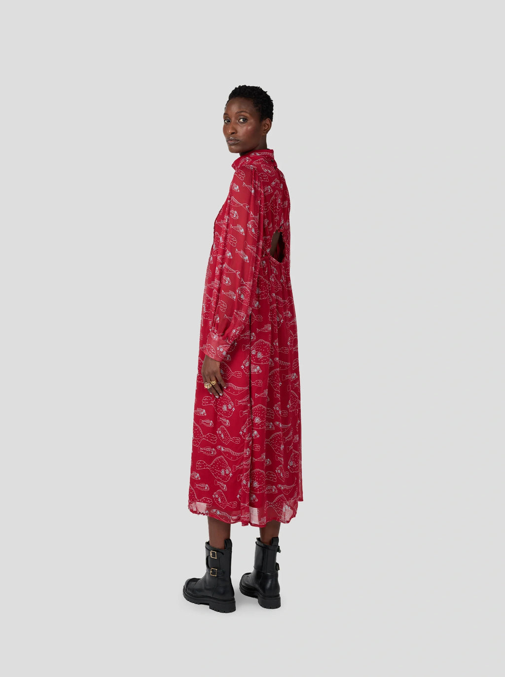 Sukienka Austin Z Szyfonu We Wzór Aquarium
