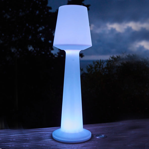 Austral - Lampadaire Sans Fil - Polyéthylène - Blanc