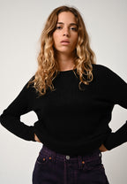 Pull Col Rond - Daria - Noir