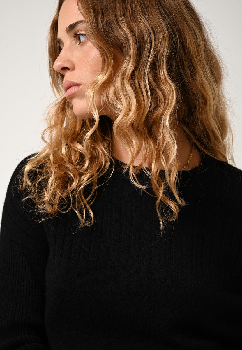 Pull Col Rond - Daria - Noir