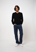 V-Neck Jumper - Agel - Black