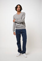 Jersey con cuello en V - Agel - Heather Cloud