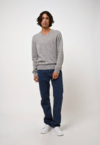 Jersey con cuello en V - Agel - Heather Cloud