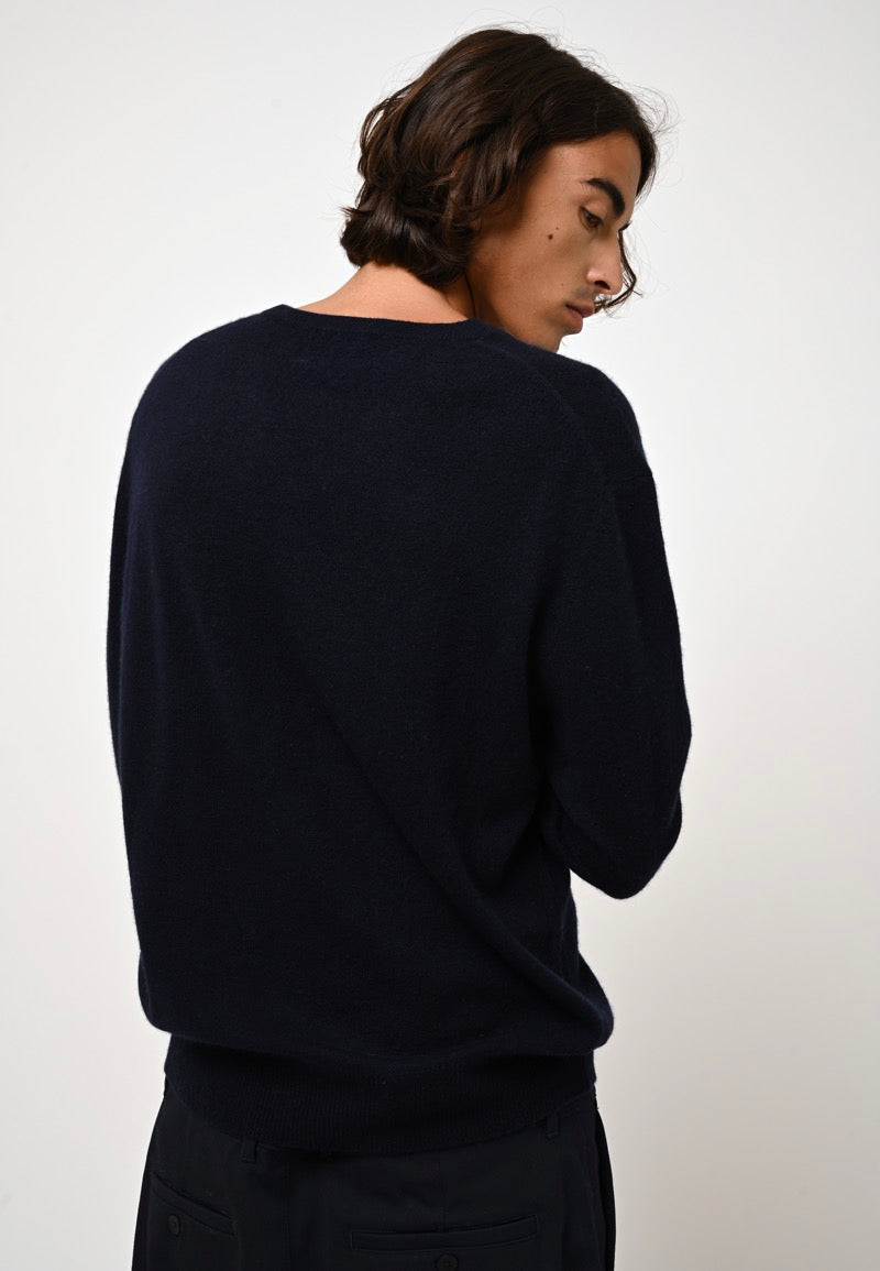 Pull Col V - Agel - Navy