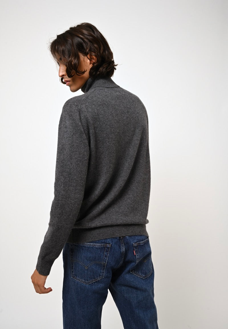 Pull Col Roulé - Bange - Anthracite Chiné