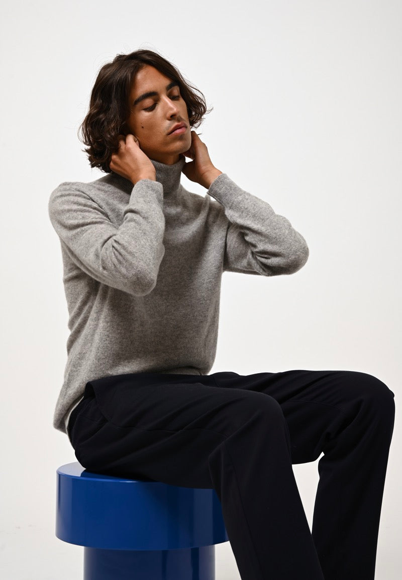 Roll-Neck Jumper - Bange - Marl Cloud