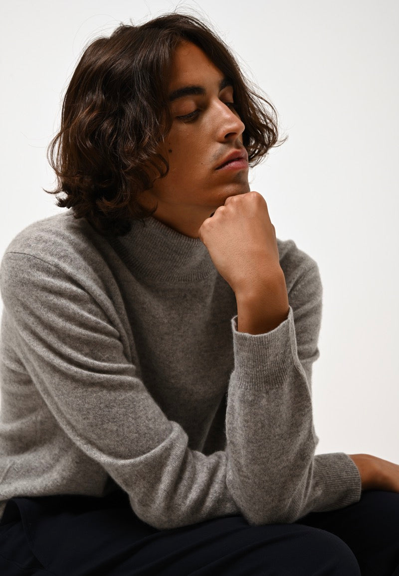 Roll-Neck Jumper - Bange - Marl Cloud