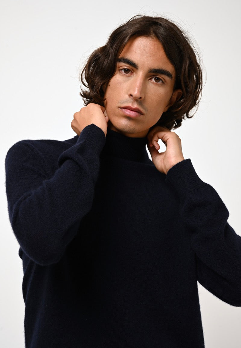 Roll Neck Jumper - Bange - Navy