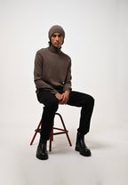Roll-Neck Jumper - Bange - Taupe Marl