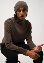 Roll-Neck Jumper - Bange - Taupe Marl