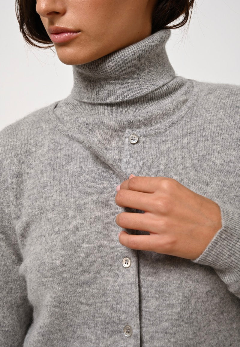Cardigan Cuello Redondo - Caron - Nuage Chiné